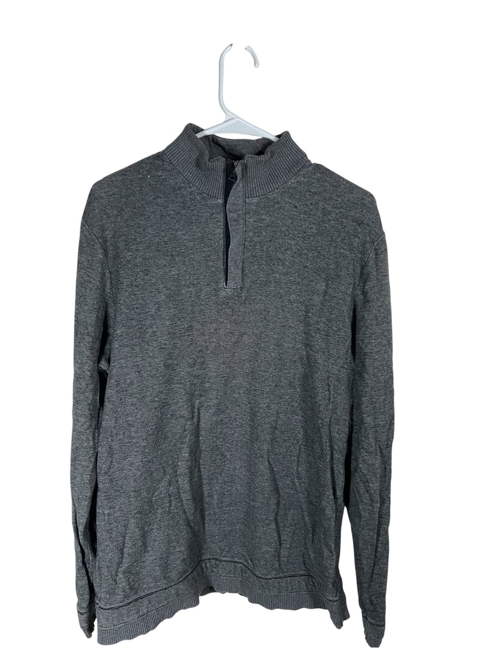 Banana Republic Men's Gray Quarter-Zip Sweater Size M